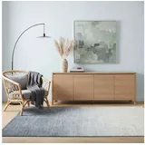 IDIMEX Teppich OMBRE, Wohnzimmerteppich 160x230cm Kurzflor, waschbar mit Ombre-Design grau grau 160 cm x 230 cm