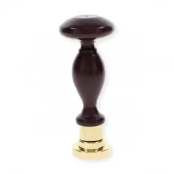 Personalisierter Wachssiegel-Stempel in 30 mm mit dunklem Holzgriff