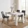 Homestyle4u Esstisch 80 x 75 x 80 cm weiß