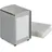 Relaxdays Serviettenspender Retro, Metall, kleine Serviettenhalter für Eisdiele, Café, Bistro, HBT: 15x9,5x11, silber