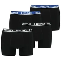 Head BOXERS 4 er Pack Head Herren Basic Boxer Pant Shorts Unterwäsche Unterhose SCHWARZ M