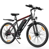 VARUN E Bike Damen Herren 26 Zoll E-Mountainbike,Elektrofahrrad mit 250 Watt Motor, Li-Batterie 48V 7,8Ah, Elektrofahrräder mit 3 Fahrmodi (Rot)