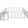 vidaXL Hundezwinger 7,7 m x 4,4 m x 1,1 m Stahl Schwarz