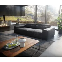 DELIFE Big-Sofa Sirpio XL 270x130 cm Lederimitat Vintage Anthrazit, Big Sofas