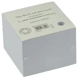 Ersatzblock memorion Zettelbox, 600 Blatt mit Loch, 10 x 10 cm