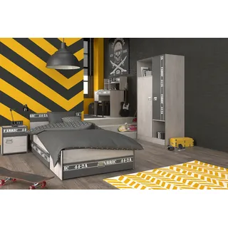 Parisot Kinder- und Jugendzimmer 5-tlg "Fabric 12" Esche-grau