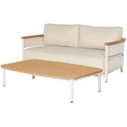 SUNS Wadi Gartenmöbel Set aus Aluminium & Holzoptik – Gartenlounge Camel Sand