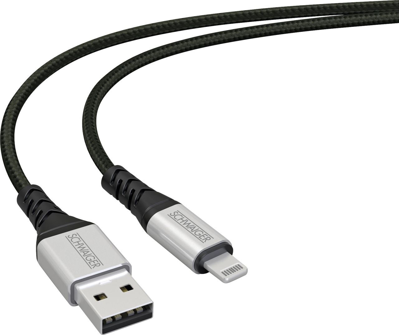 Schwaiger Sync und Ladekakabel unzerstörbar 1,2m Apple Lightning zu USB 2.0 A