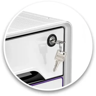 CEP Schubladenbox Smoove Secure schwarz/weiß 1073110121, DIN A4 mit 4 Schubladen
