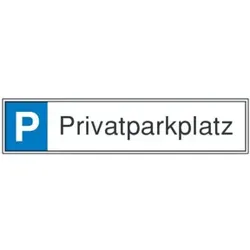 SafetyMarking Parkplatzschild Alu B520xH110 mm Privatparkplatz