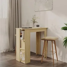vidaXL Bartisch mit Regal 102 x 50 x 103,5 cm Braun