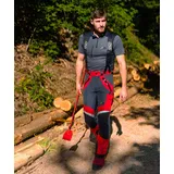 PSS Schnittschutzhose X-treme Light Rot/Schwarz Größe 98 schlank und groß - 98
