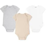 huggies babywear Body HUGGIES BABYWEAR "HUGB 3PK BODYSUIT", Kinder, Gr. 5 (12M/80), N-Gr, huggies cloud grau htr, Jersey, Obermaterial: 100% Baumwolle, Basic, Rundhals, Bodys Body, aus Baumwolle