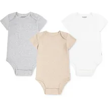 huggies babywear Body HUGGIES BABYWEAR "HUGB 3PK BODYSUIT", Kinder, Gr. 5 (12M/80), N-Gr, huggies cloud grau htr, Jersey, Obermaterial: 100% Baumwolle, Basic, Rundhals, Bodys Body, aus Baumwolle