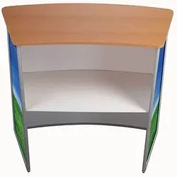 update displays Messetheke Konvex gebogen, buche 106,0 x 58,0 x 93,0 cm