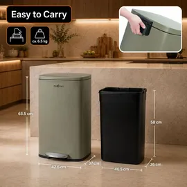 MAXCRAFT Treteimer 50 l Grün