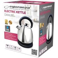 Esperanza Electric Kettle Danube 1,8 l Silber: Retro-Design für stilvolles Koche
