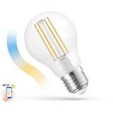 Spectrum Smart LED Filament Birnenform 5W = 32W E27 klar Warmweiß bis Tageslichtweiß 2700K - 6500K Wi-Fi