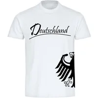 Multifanshop Herren T-Shirt - Deutschland - Adler seitlich -