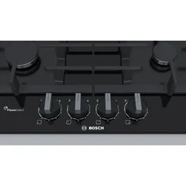 Bosch HERDSET BOSCH Einbau-Backofen Pyrolyse Hydrolyse + Gas-Kochfeld schwarz autark 60 cm