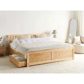 Beliani Olendon 160 x 200 cm Hellbraun