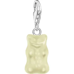 Charm-Einhänger THOMAS SABO "THOMAS SABO x HARIBO Schmuck: Charm", bunt (silberfarben, weiß, weiß), Charms, Damen, Silber 925 (Sterlingsilber), mit Kristallglas