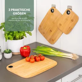 bremermann Schneidebrett-Set Holz 3 St. onesize Braun