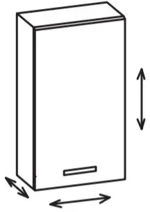 Artiqua 400 Variabler Wandschrank, Oxid Dunkelgrau quer, 400-OVT-1-44-R-7184-723 400-OVT-1-44-R-7184-723