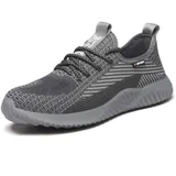 AILU Arbeitsschuhe Stahlkappe Sicherheitsschuhe Damen und Herren SportlichTurnschuhe-13 Grau-40 EU - 40 EU