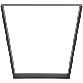 [en.casa] Tischgestell-Set, Schwarz Metall, 75x72x8 cm, Stahl Matt