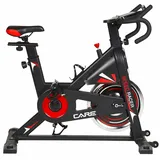 Care Fitness - Speed Bike Speed Racer - 6 Funktionen - Schwungmasse 12 kg - Filz-Bremssystem - Profi Performance Indoor Cycle