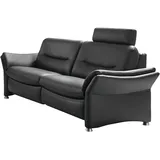 Hukla Couch Leder 3-Sitzer Schwarz