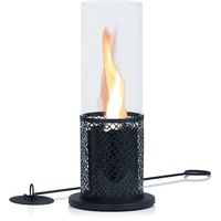 Zelsius Tischkamin für Indoor und Outdoor mit wirbelnder Flamme | Schwarz | Ø 20 x 50,5 cm | Freistehender Bioethanol Kamin | Tischfeuer, Feuersäule, Balkon Deko Kamin, Gartenfeuer, Standkamin