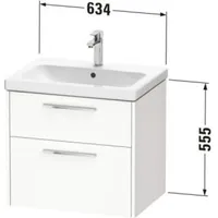 Duravit D-Code Waschtischunterschrank 2 Auszüge, DC4671010490000