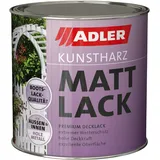 ADLER Kunstharz Mattlack Weiß, Weiß 750 ml - Lack matt, geruchsarm gute Wetterbeständigkeit und hohe Deckkraft - Kunstharzlack in Bootslack Qualität