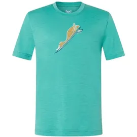 super.natural - Kid's Duck Dive Tee - Merinoshirt Gr 110 grün/ various