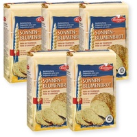 BIELMEIER KÜCHENMEISTER Brotbackmischung Sonnenblumenbrot 5 x 1000 g I Brotbackmischungen für Brotbackautomat & Ofen I Einfach backen mit Backmischung