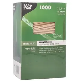 Papstar Zahnstocher Holz mit Menthol 6,5 cm