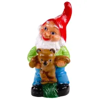 Kremers Schatzkiste Gartenzwerg mit Teddy Wetterfest PVC 36 x