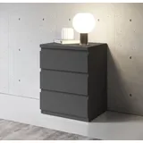 SchlafKONTOR Nachtschrank Olli 45 x 61,4 x 38 cm Grau