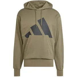 adidas Essentials Big Logo French Terry Hoodie Olive Strata / Black XS