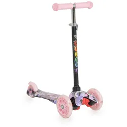 Moni Kinderroller Fidget 3 Räder höhenverstellbar, PU-Räder, Wasserdruck, ABEC-7 rosa