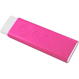 Laufer Läufer 69264 Radierer, Radiergummi für Bleistifte und Farbstifte, pink, mit Schutzhülle, Radierer für die Hosentasche