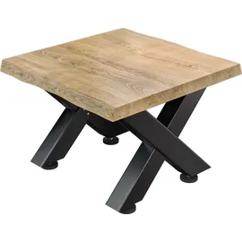 GGM Möbel Bistro Loungetisch 70 x 70 x 41 cm Eiche/Schwarz