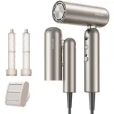 DREAME Pocket Neo Hochgeschwindigkeits-Haartrockner,3 Formen klappbar,300g leicht,300 Millionen negative Ionen/cm3, 57 °C konstante Temperatur, Gold