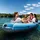 Intex Schlauchboot Excursion 4 Blau inkl. Pumpe und Alu-Paddel