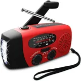Tragbares Solarradio, Notfallradio Mit Handkurbel, Am/fm/noaa-wetterdynamoradio, Wiederaufladbare Powerbank Mit 2000 Mah, Usb-handyladegerät, Led-taschenlampe, Für Wandern, Camping, Outdoor, Notfall