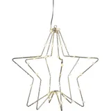 Luca Lighting LED-Stern Hängend 60 LEDs Ø 30 cm Silber