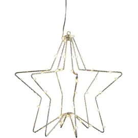 Luca Lighting LED-Stern Hängend 60 LEDs Ø 30 cm Silber