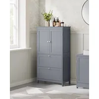 VASAGLE Badezimmerschrank 30 x 60 x 110 cm Grau